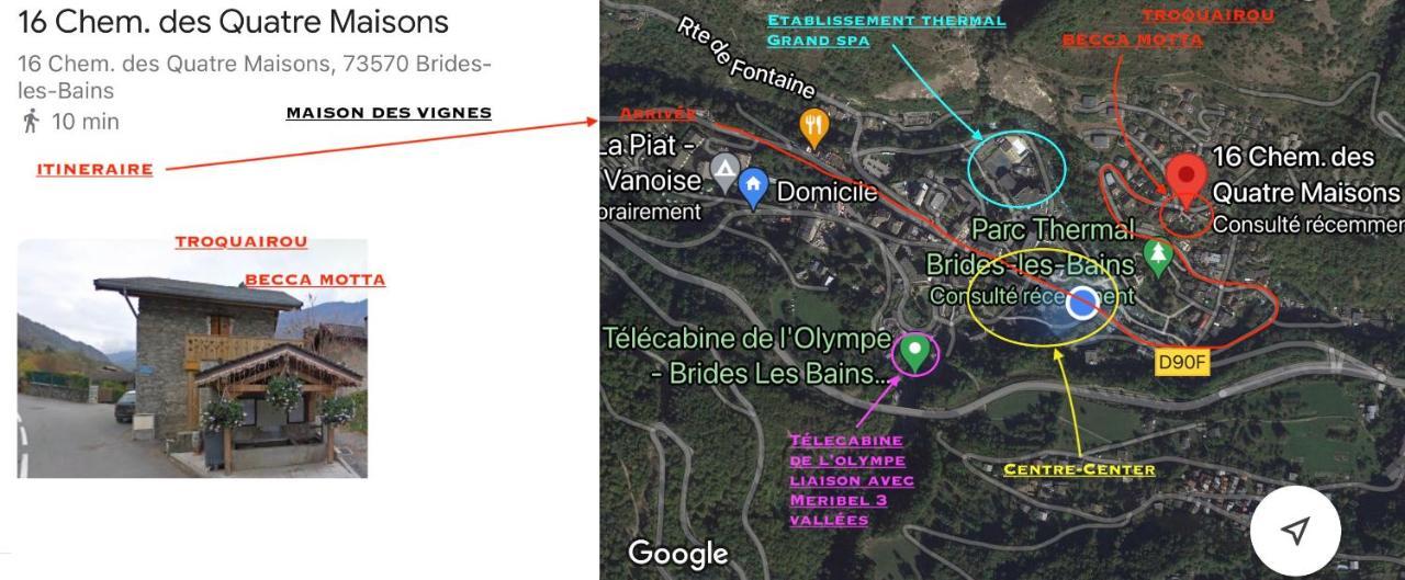 Maison Des Vignes- Troquairou Et Becca Motta Brides-les-Bains Εξωτερικό φωτογραφία